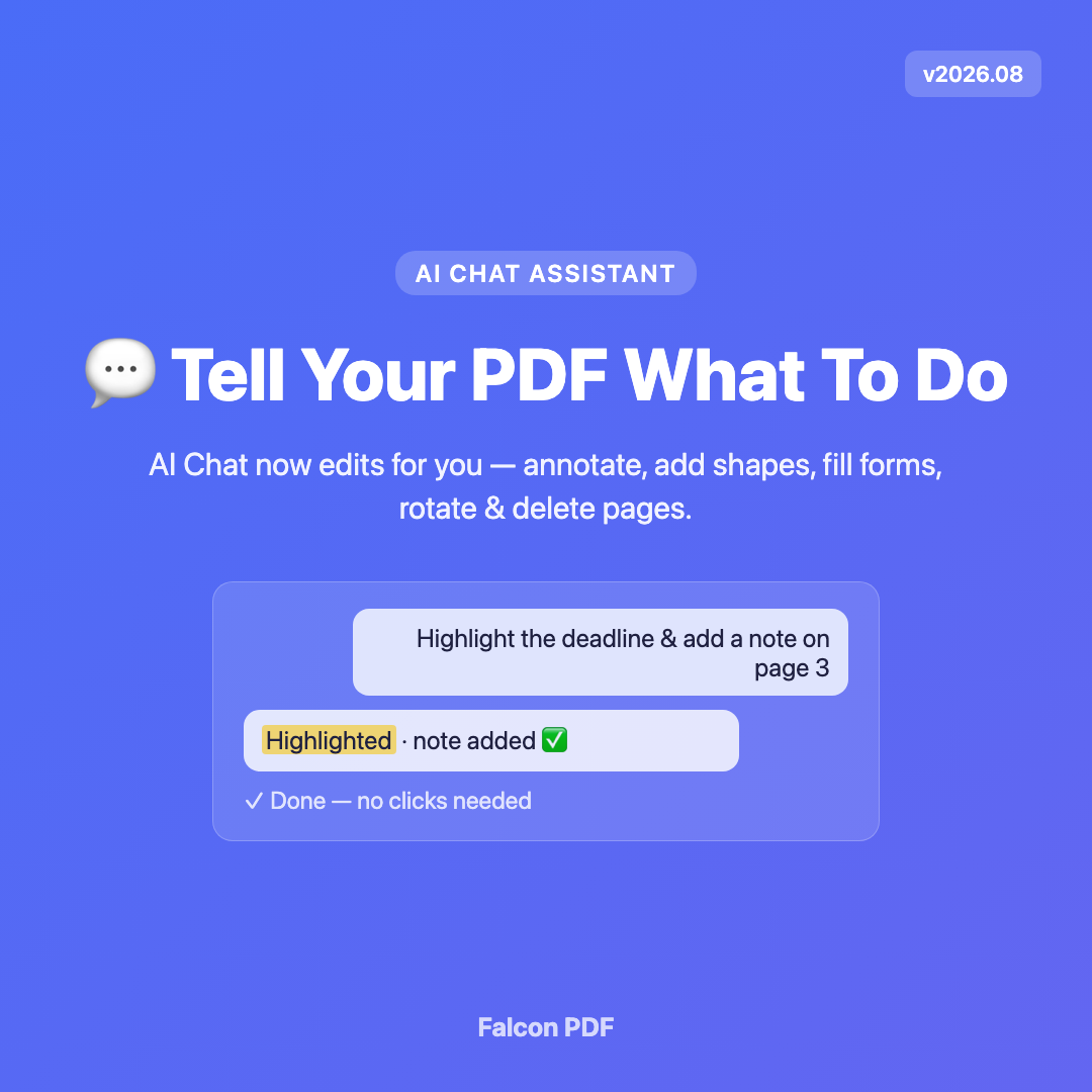 Falcon PDF AI Chat configured with a custom AI provider